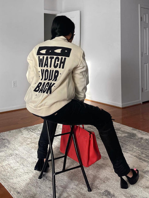 Fashion Women's Letter Print Casual Jacket - ROUTINE FASHION